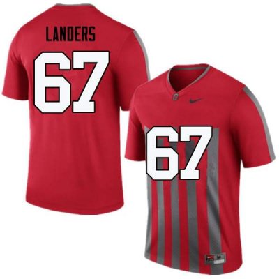 Men's Ohio State Buckeyes #67 Robert Landers Throwback Nike NCAA College Football Jersey Restock CLO2044IY